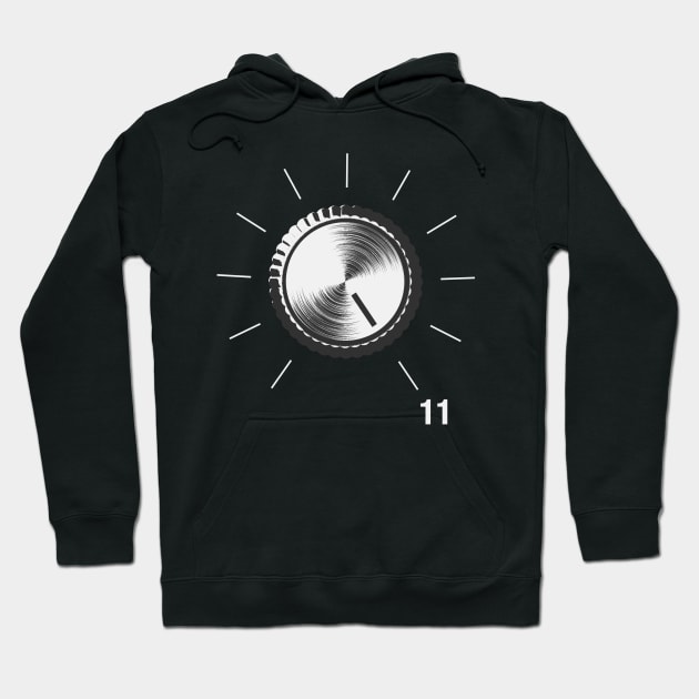 These Go To Eleven - Volume Knob - Guitar print Hoodie by Vector Deluxe